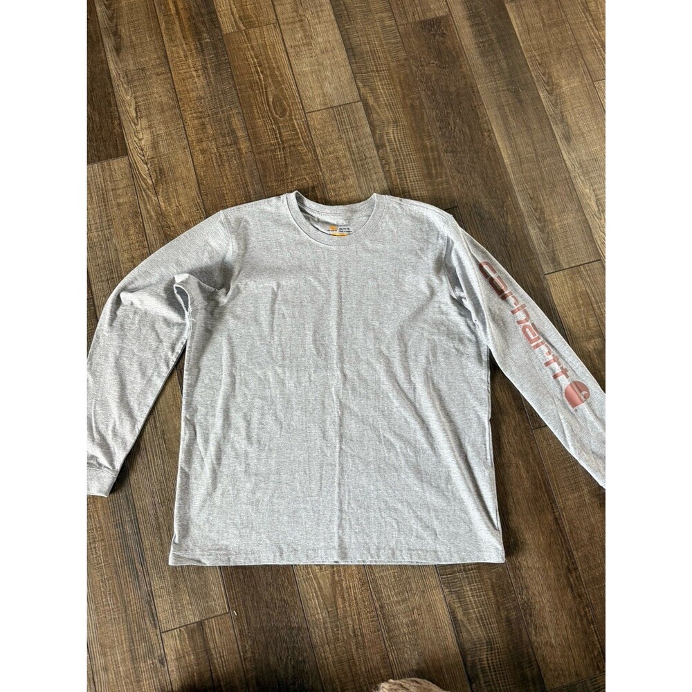 Women’s Carhartt Original Fit Logo Sleeve Long Sleeved T-Shirt Sz. XL Gray
